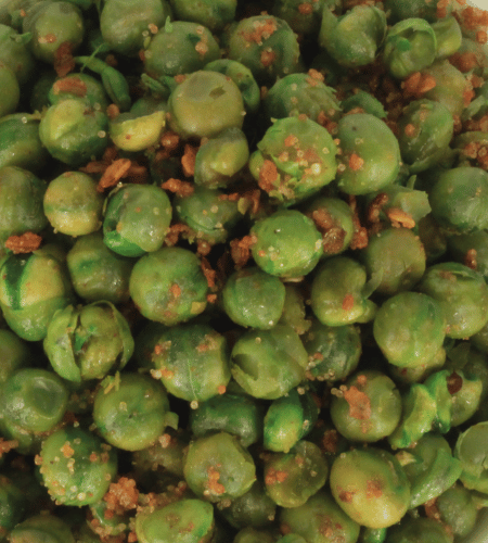 Roasted Green Peas with Chilli Garlic